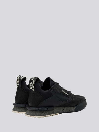 REPLAY FIELD CLASSIC X LEATHER SNEAKERS WITH LACES
