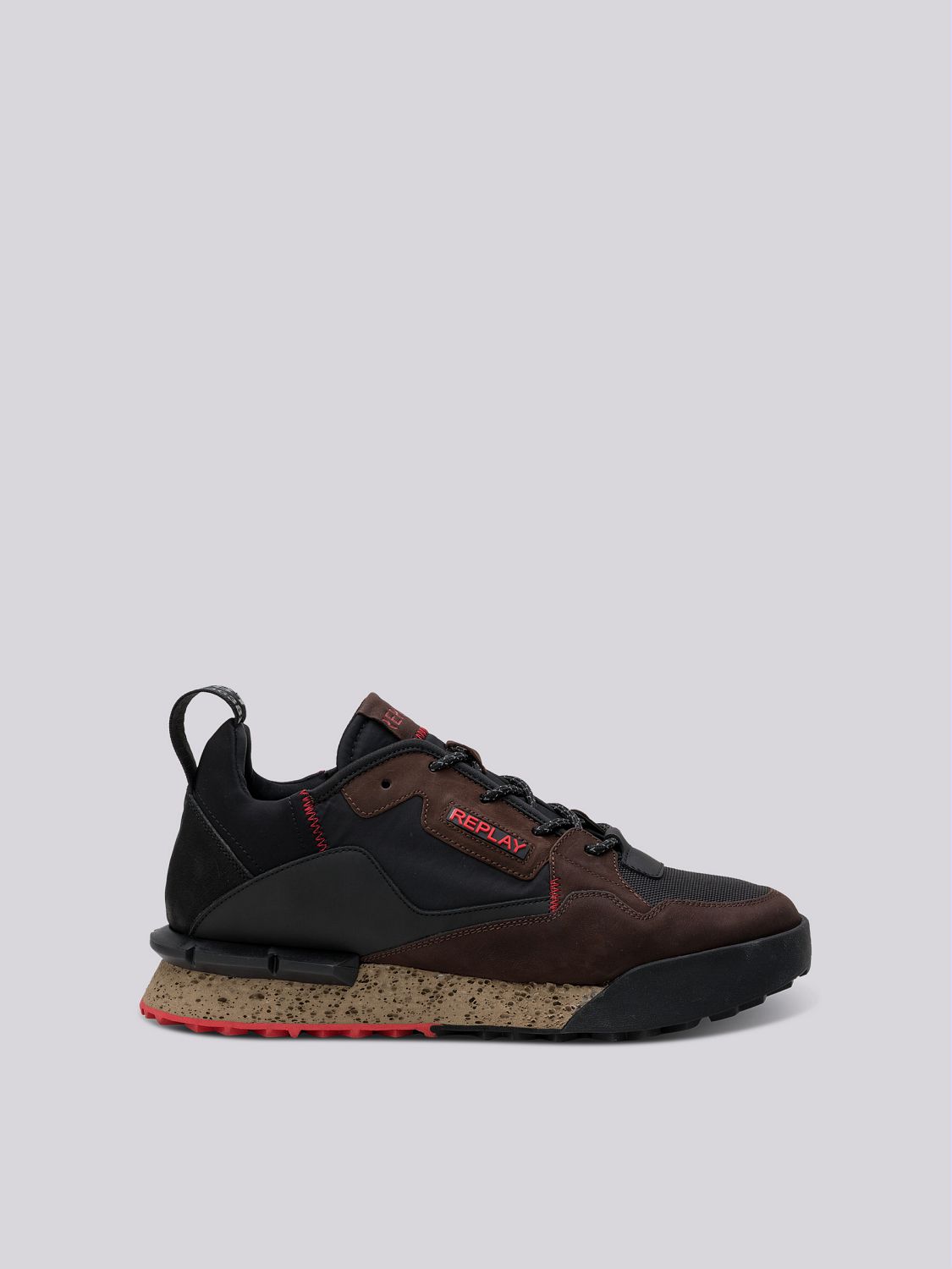 REPLAY FIELD CLASSIC X LEATHER SNEAKERS WITH LACES