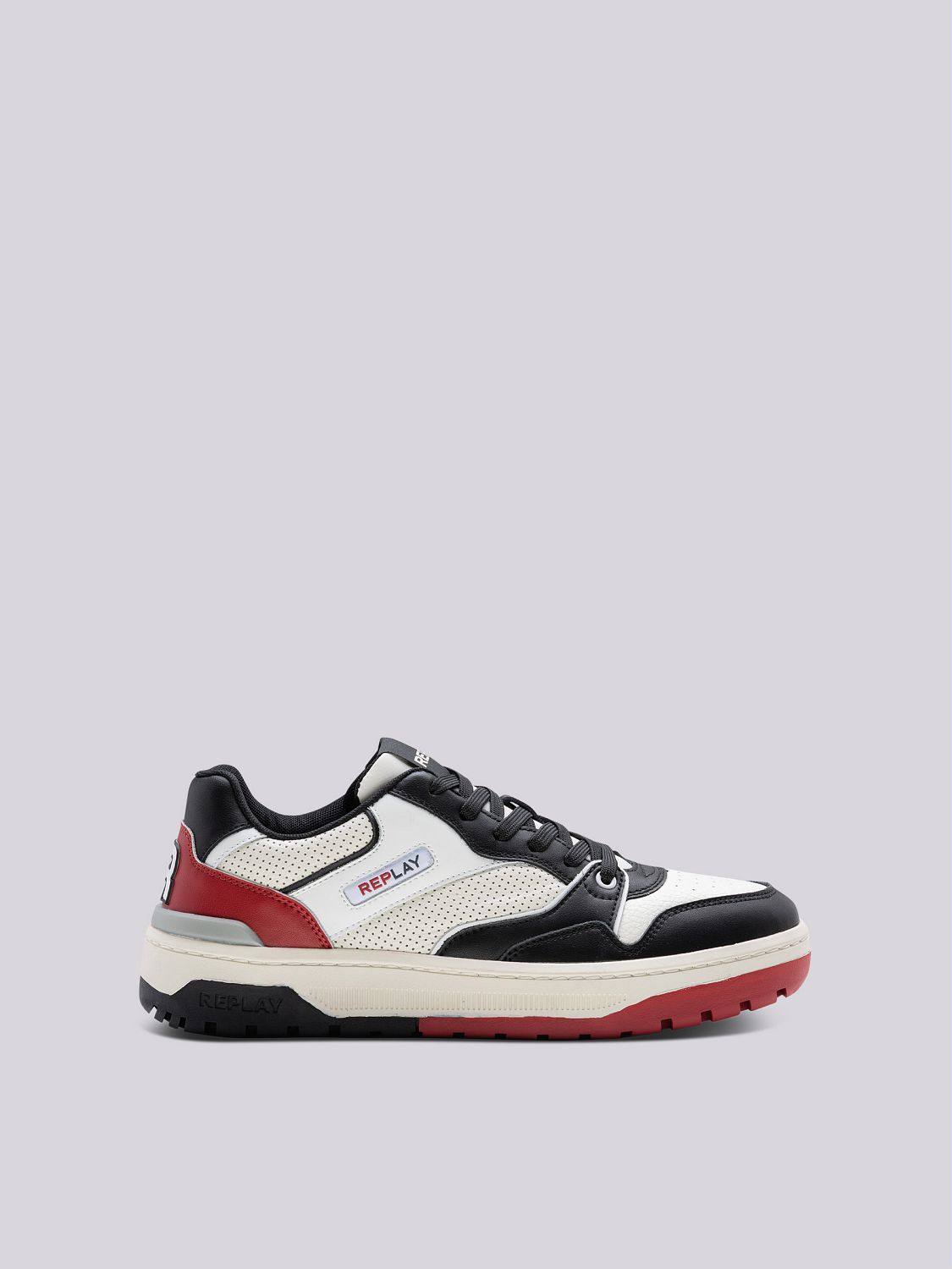REPLAY GEMINI PERFORATED SNEAKERS WITH LACES