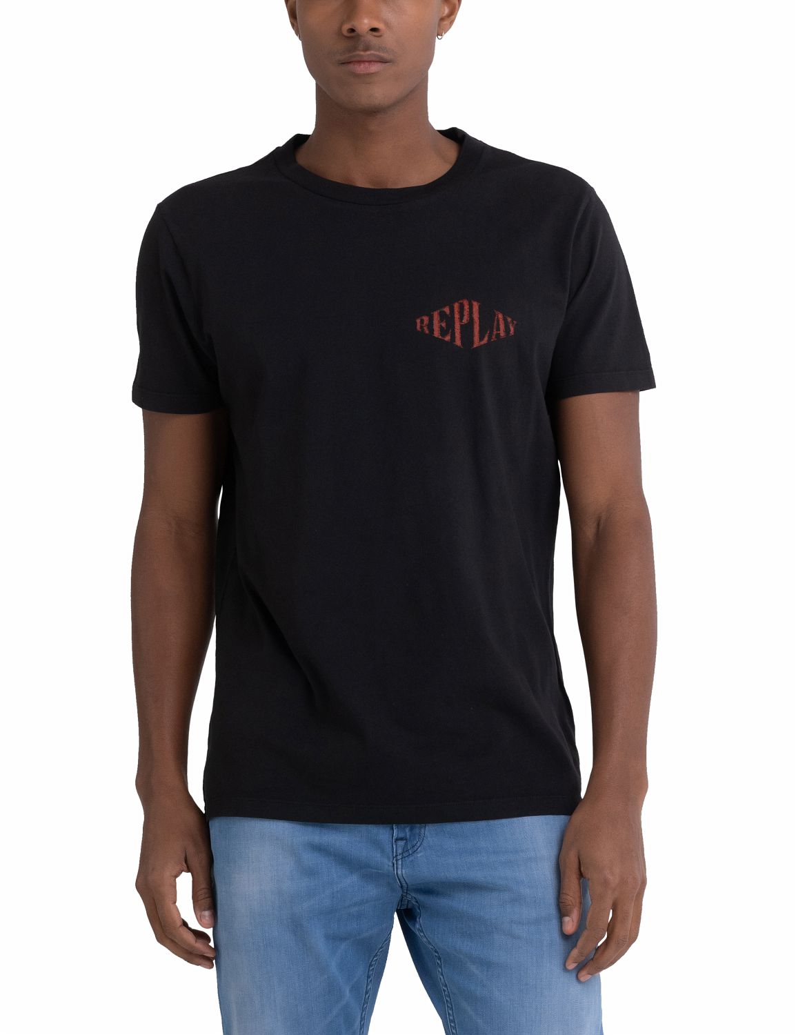 Replay men’s jersey t-shirt with print
