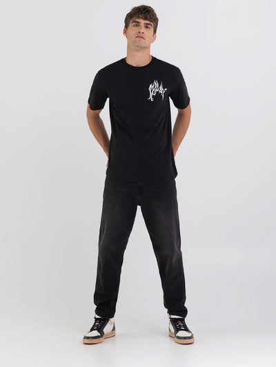 REPLAY ORGANIC COTTON T-SHIRT WITH PRINT
