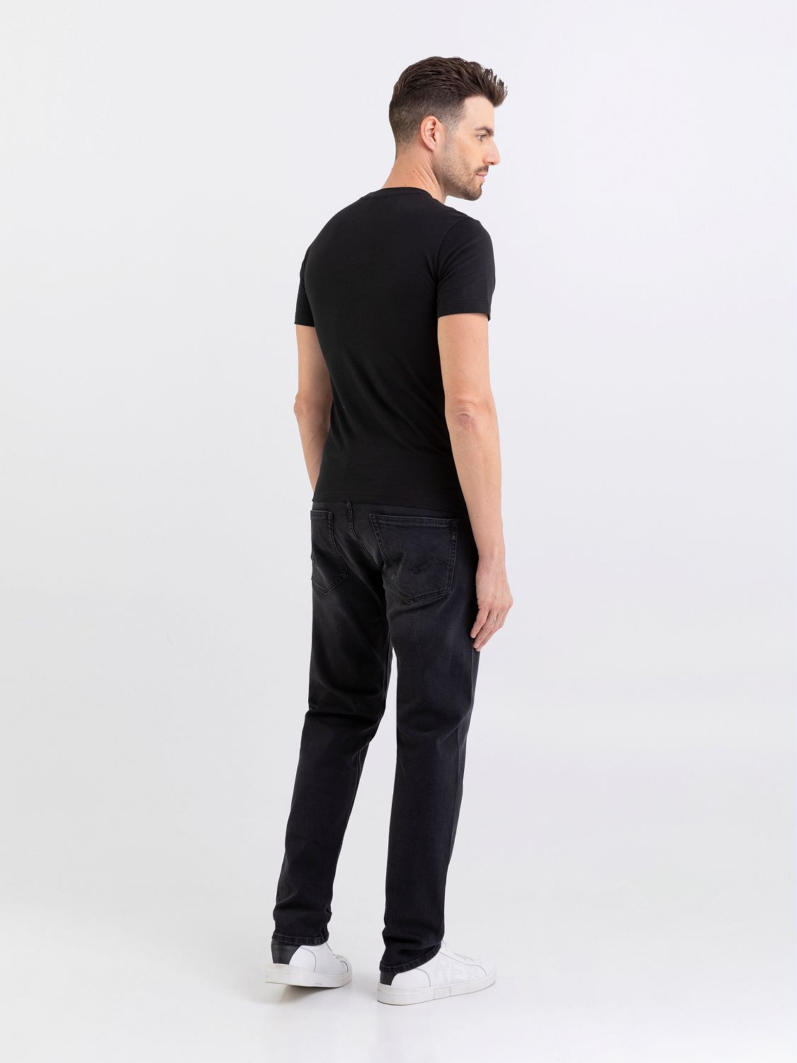 REPLAY JERSEY T-SHIRT WITH PRINT