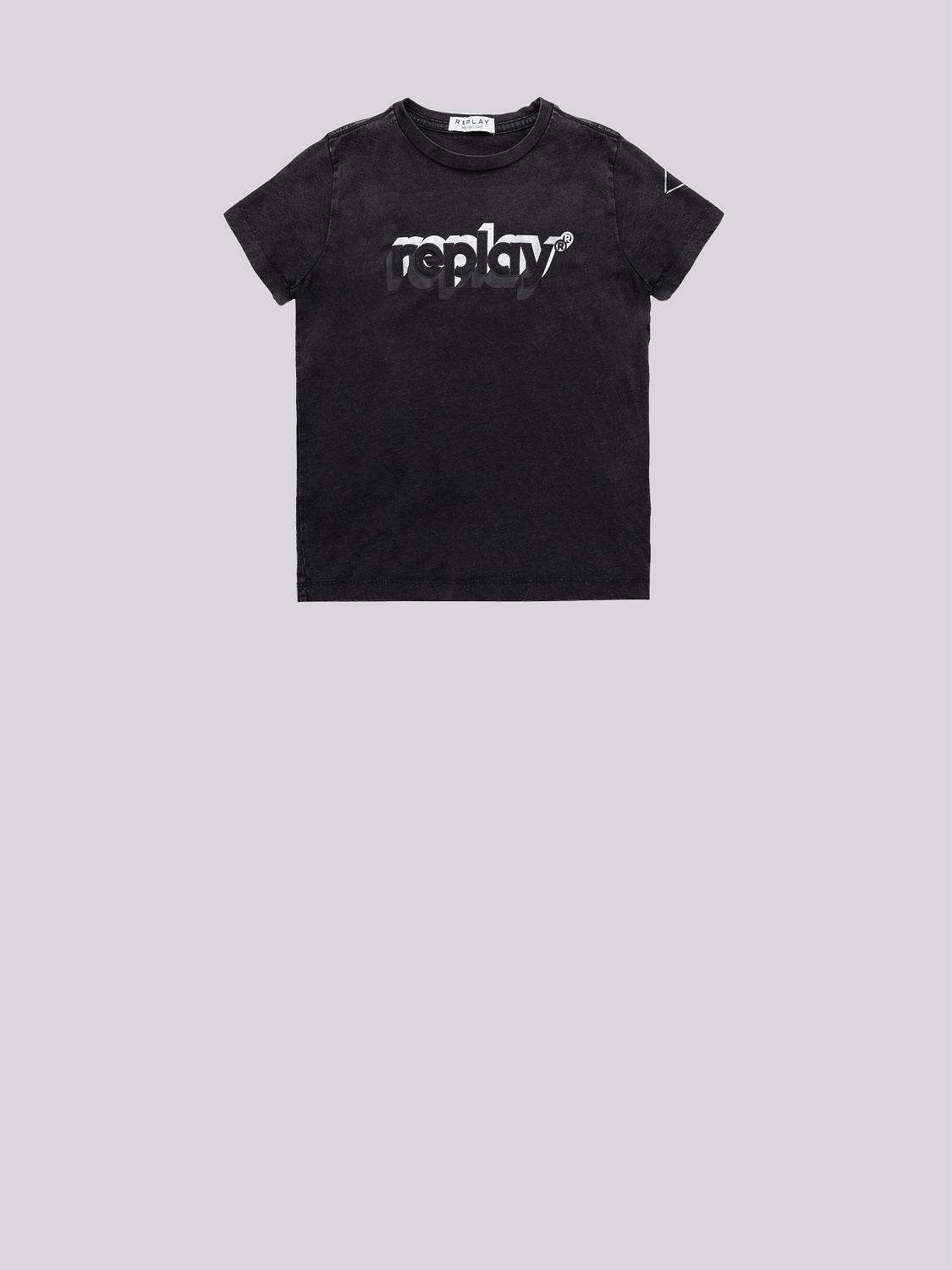 REPLAY ORGANIC COTTON T-SHIRT WITH PRINT