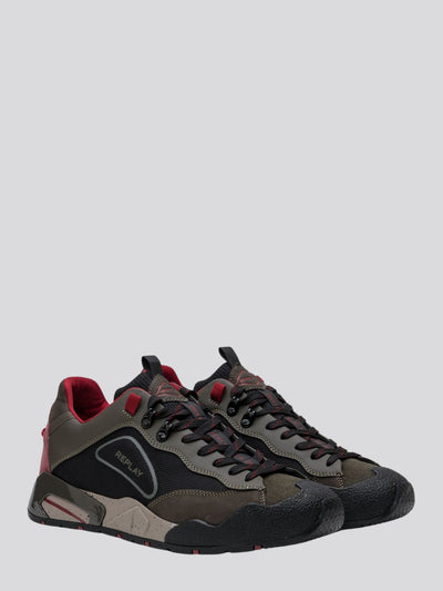 REPLAY SHERPA SMOOTH SNEAKERS WITH LACES