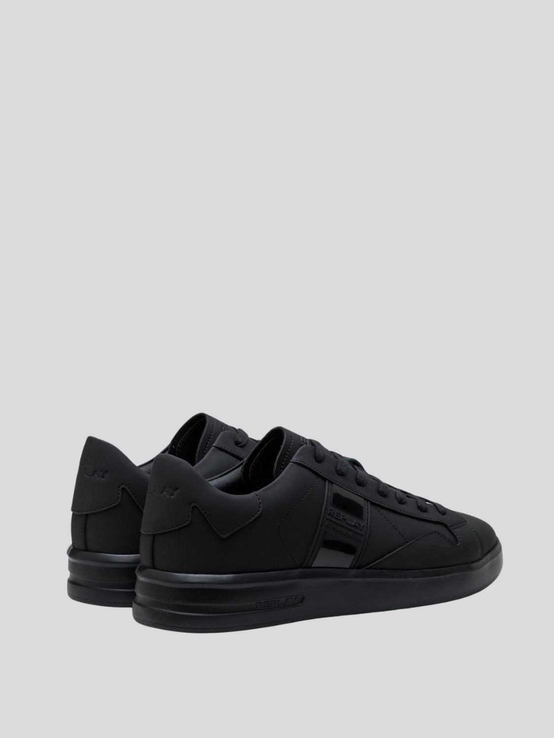 REPLAY UNIVERSITY M GUM LEATHER SNEAKERS WITH LACES